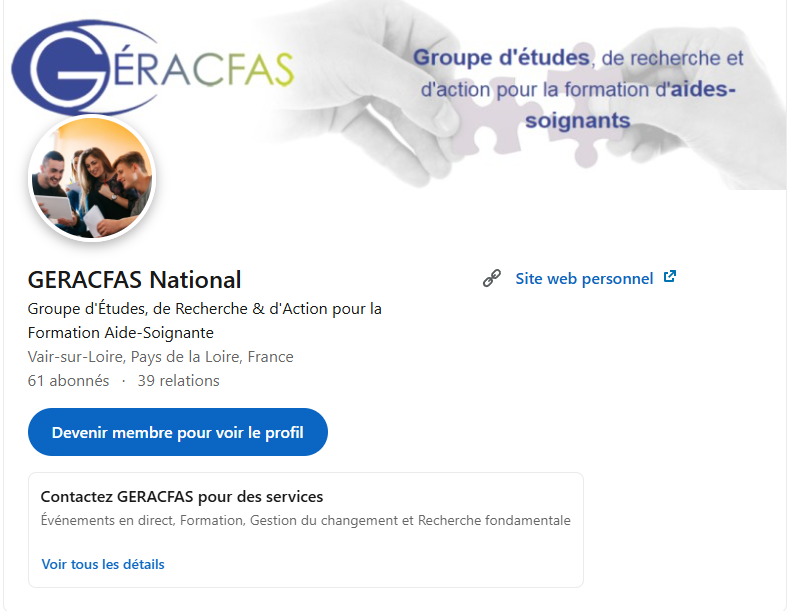 Restons connectés : le GERACFAS est désormais sur LinkedIn !